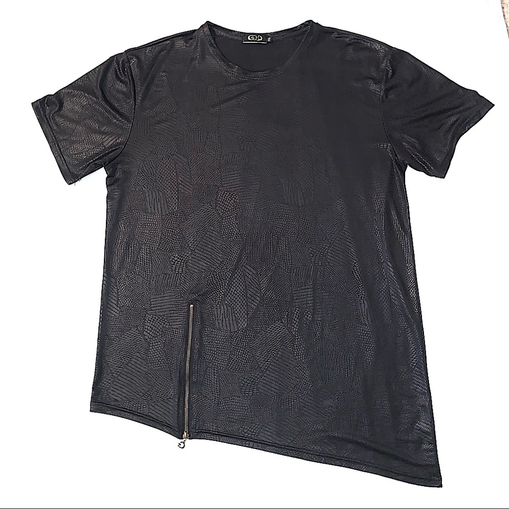 Asymmetrical Glossy Snakeskin Shirt / Dress